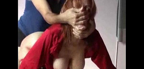  Redhead wife is just aching to fill her gullet with his satisfying load